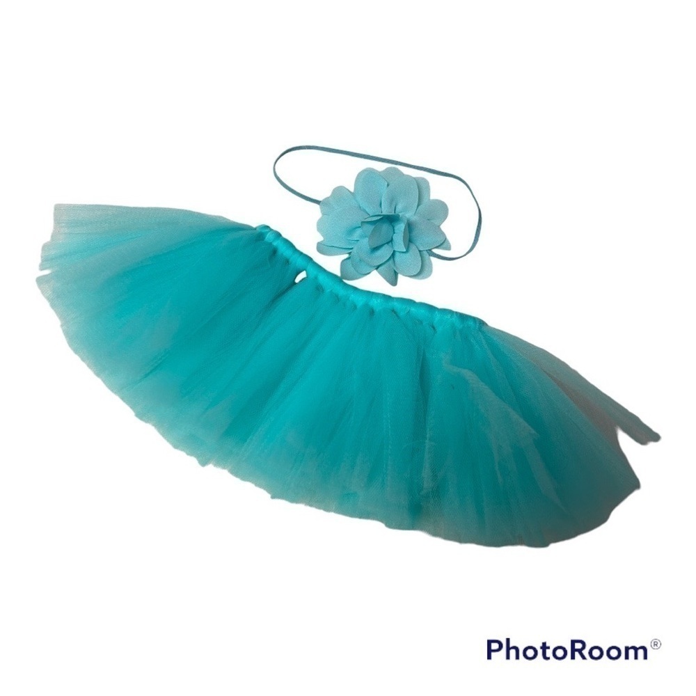 ADORABLE NEWBORN PHOTO PROP HEADBAND AND & TUTU